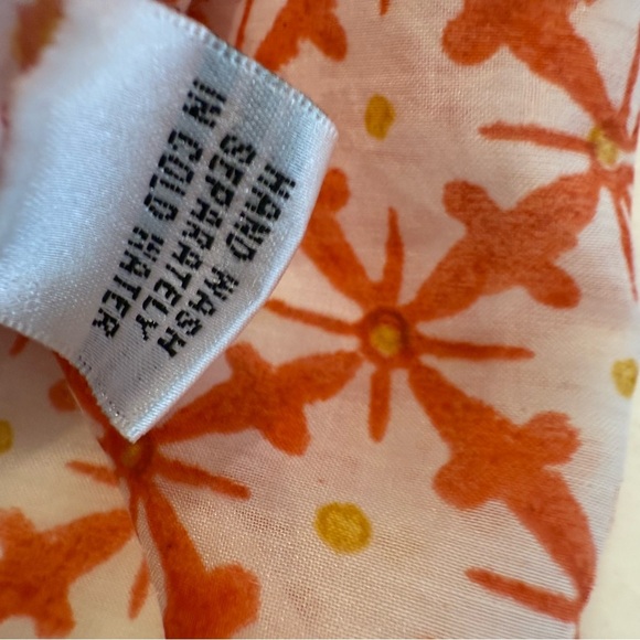 Roberta Roller Rabbit Orange SILK & Cotton Tunic Top/cover Up Women's Sz XS - Picture 10 of 12